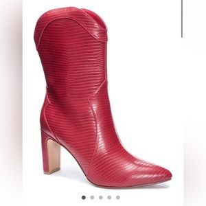 Chinese Laundry Red Croc Boots